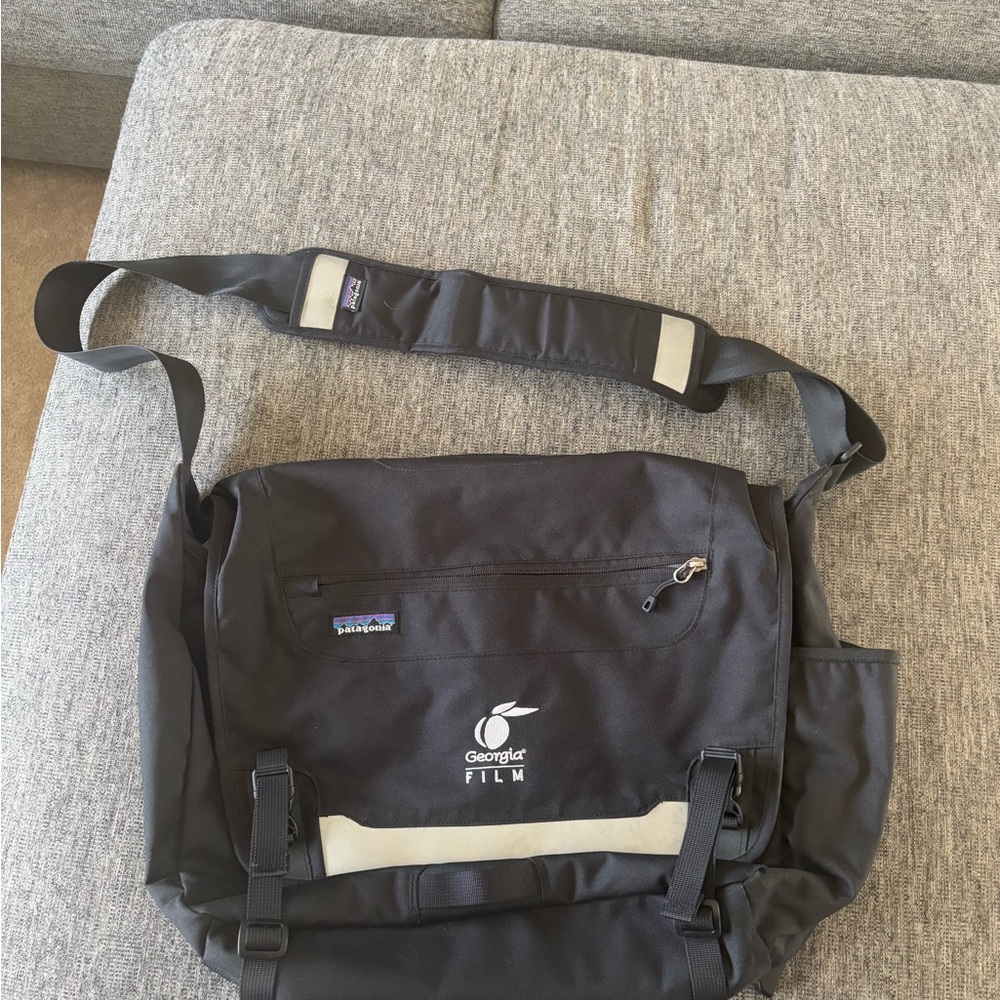 Patagonia Black and Gray Messenger Bag